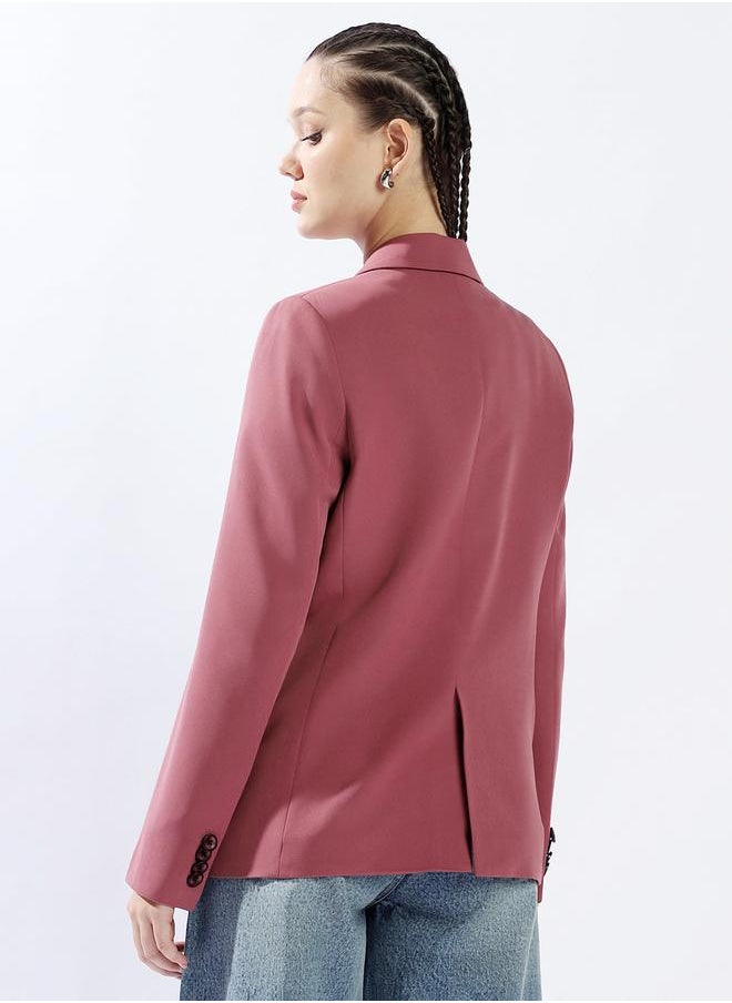 Oversized Notched Lapel Single Breasted Blazer