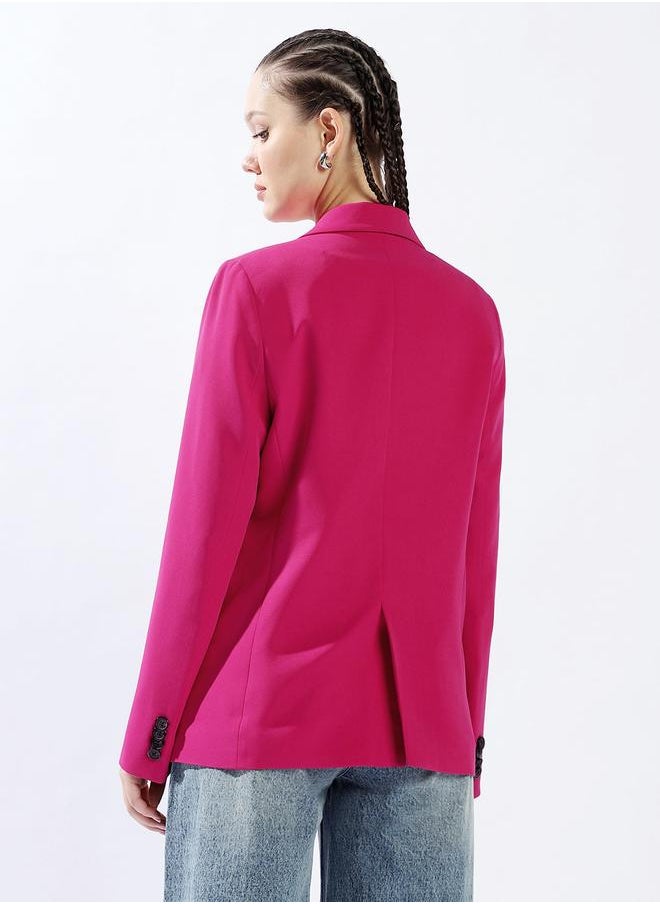 Oversized Notched Lapel Single Breasted Blazer