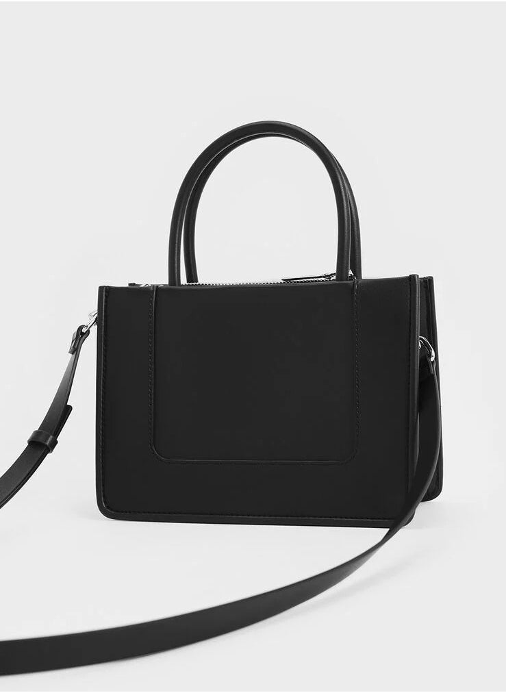 Mini Daylla Tote Bag & Crossbody Bag - Black
