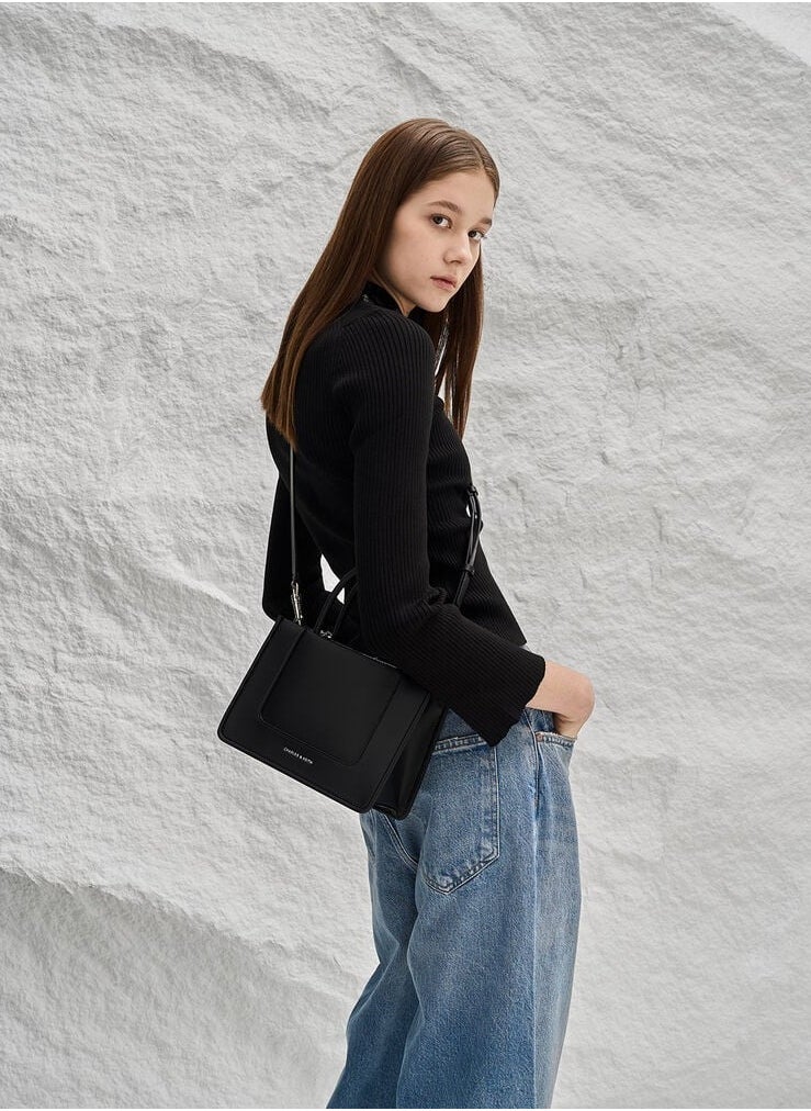 Mini Daylla Tote Bag & Crossbody Bag - Black