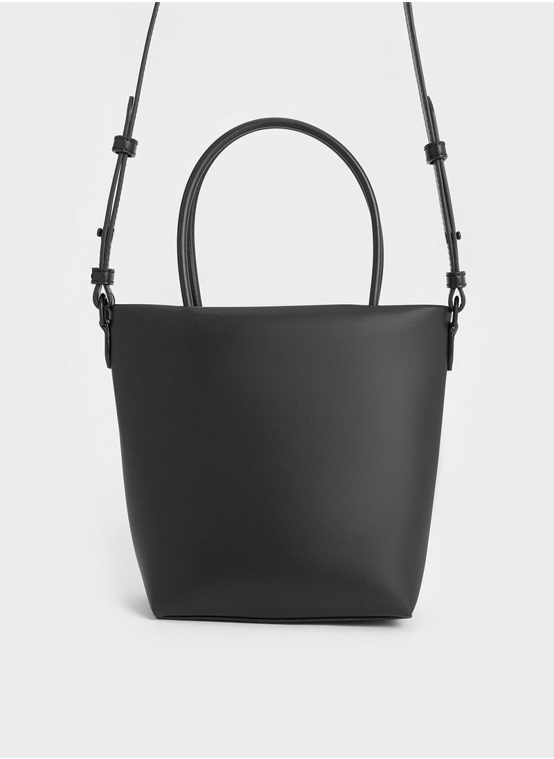 CHARLES & KEITH Crossbody Bag Midori Elongated Tote Bag - Black