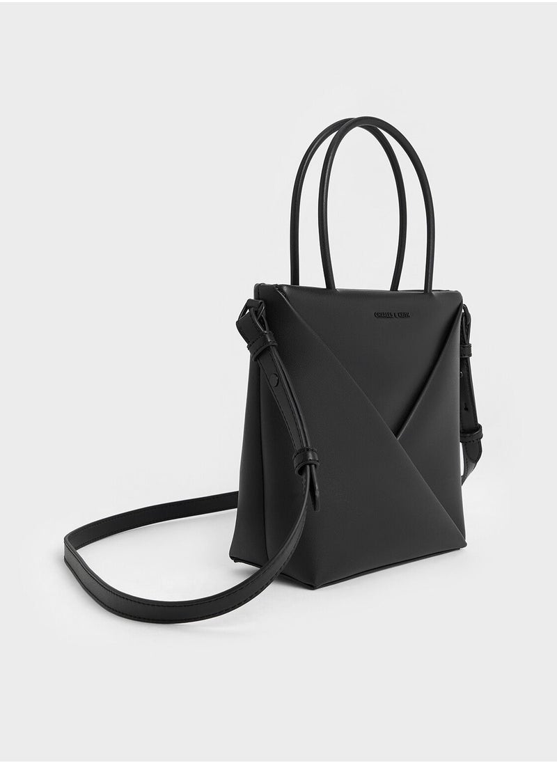 CHARLES & KEITH Crossbody Bag Midori Elongated Tote Bag - Black