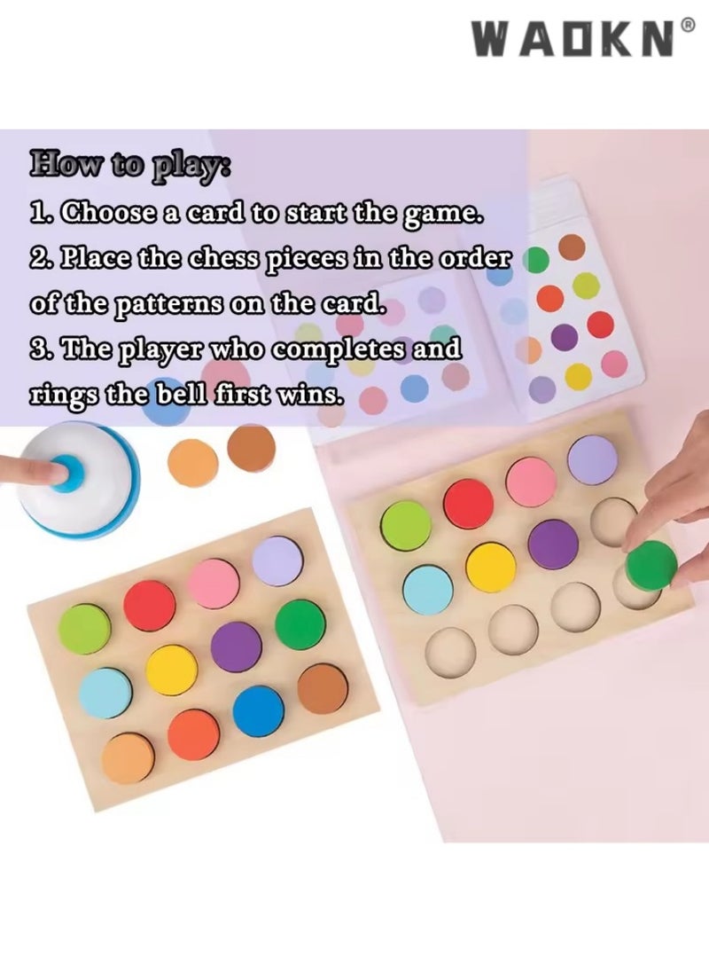 Montessori Color Arrow Direction Board Game Children Toys Wooden Sorter Parent-Child Interactive Thinking Training Puzzle Game
