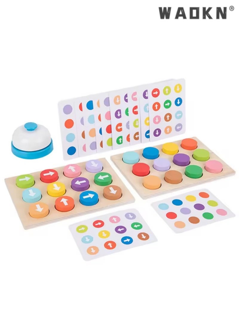 Montessori Color Arrow Direction Board Game Children Toys Wooden Sorter Parent-Child Interactive Thinking Training Puzzle Game
