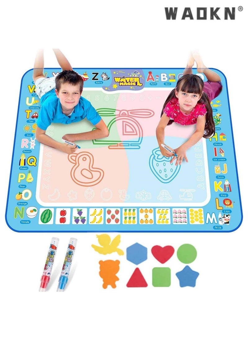 Magic Water Drawing Mat, Educational Painting Toy for Boys and Girls Aged 2-5 and Older Children, 100cm x 80cm Large Size, Gift for Cultivating Creativity