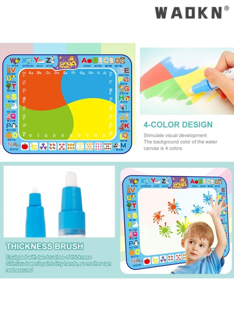 Magic Water Drawing Mat, Educational Painting Toy for Boys and Girls Aged 2-5 and Older Children, 100cm x 80cm Large Size, Gift for Cultivating Creativity