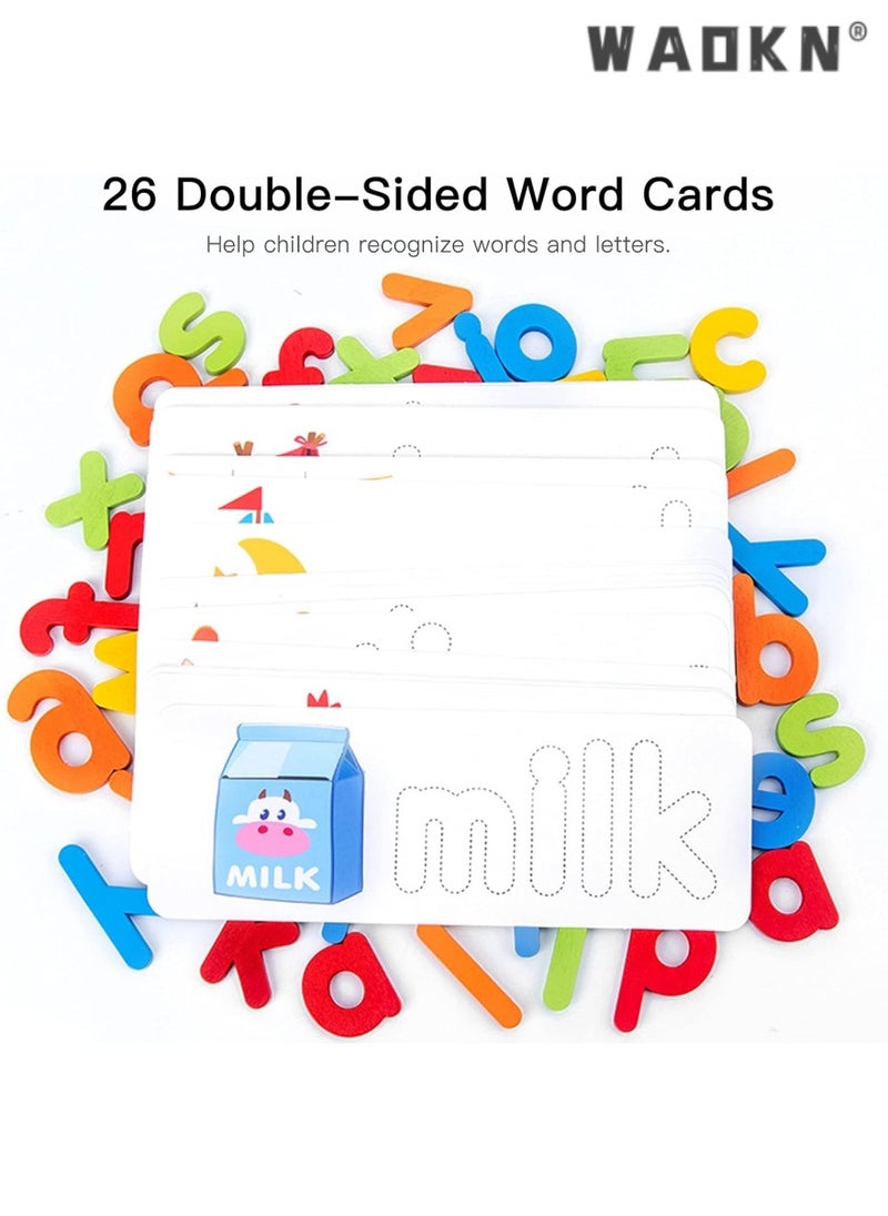 Children's Enlightenment English Word Spelling Game, Word Spelling Toys , Puzzle Classic Parent-Child Game, Kids Spelling Letter Words Family Games