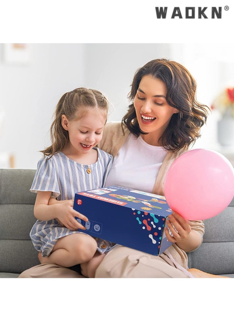 Bath Toys 48 pcs Water Balls Tracks for Kids 3-8 Years Toddler Bath Toys Wall Sution Slide Bathtub Toy Pool Bathroom Shower DIY Take Apart Set Birthday Gift for Children