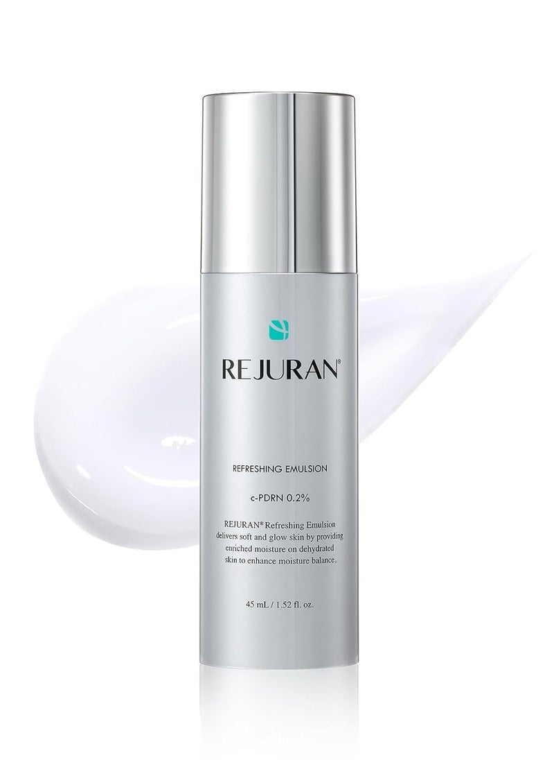 REJURAN® Refreshing Emulsion, c-PDRN® - Deep Hydration, Radiance-Boosting Moisturizer for Firmness, Skin Elasticity, and Optimal Moisture Balance. Korean Skin Care (1.52 fl oz)