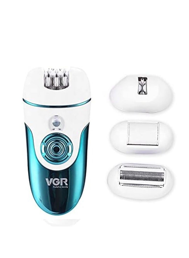 4 In 1 Women's Cordless Shaver V-700 For Face, Legs, Armpit And Bikini