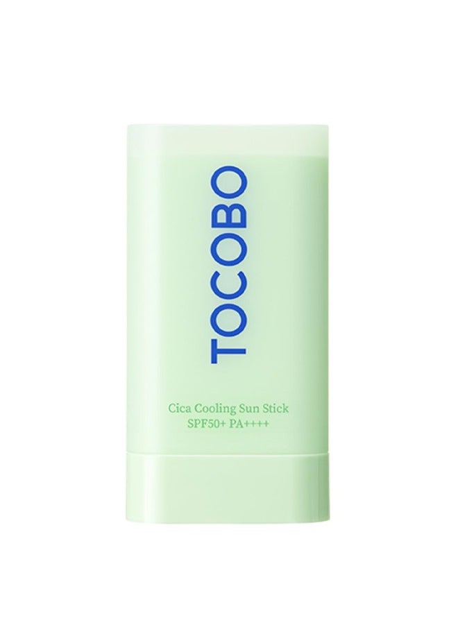 Cica Cooling Sun Stick SPF50+ PA++++，Fermented Cica Complex, Cooling Sun Stick, Reduces Skin Temperature, Quick Soothing, Lightweight and Moisturizing Sun Stick （18g）