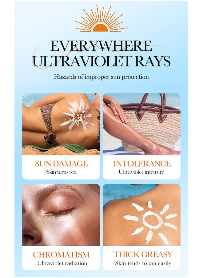Protection Isolation Sunscreen,Double tube multi-effect, repair isolation, sun protection, UV protection 50g