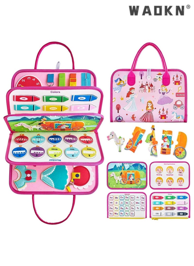 Montessori Early Learning Toys Boost Toddlers' Basic Skills, Travel Educational Toys Foster Dressing Independence, Sensory Toys for 3-4 Year Old Boys & Girls