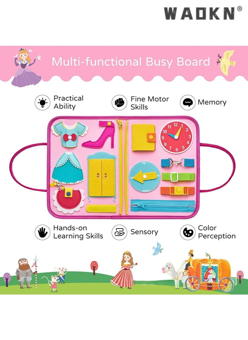 Montessori Early Learning Toys Boost Toddlers' Basic Skills, Travel Educational Toys Foster Dressing Independence, Sensory Toys for 3-4 Year Old Boys & Girls
