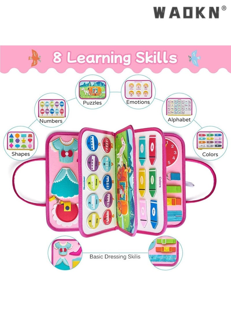 Montessori Early Learning Toys Boost Toddlers' Basic Skills, Travel Educational Toys Foster Dressing Independence, Sensory Toys for 3-4 Year Old Boys & Girls
