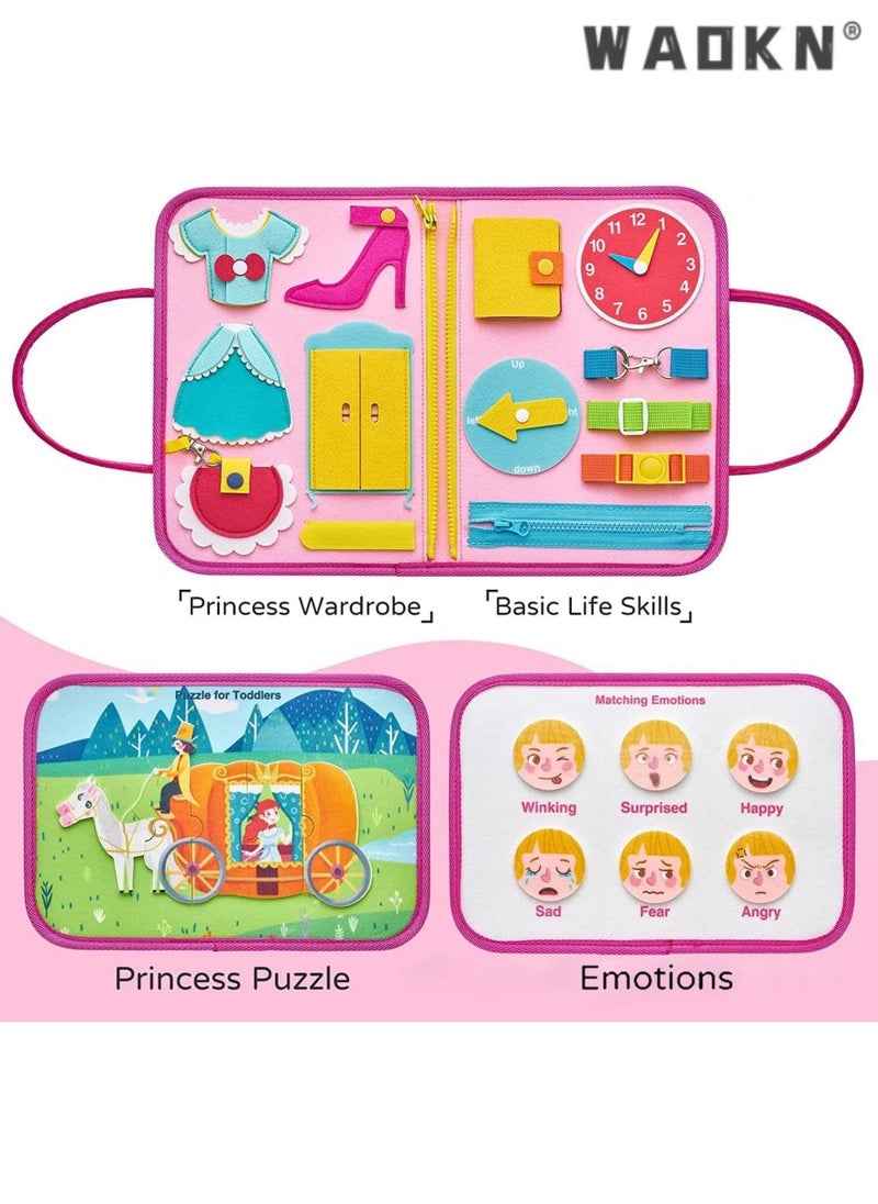 Montessori Early Learning Toys Boost Toddlers' Basic Skills, Travel Educational Toys Foster Dressing Independence, Sensory Toys for 3-4 Year Old Boys & Girls