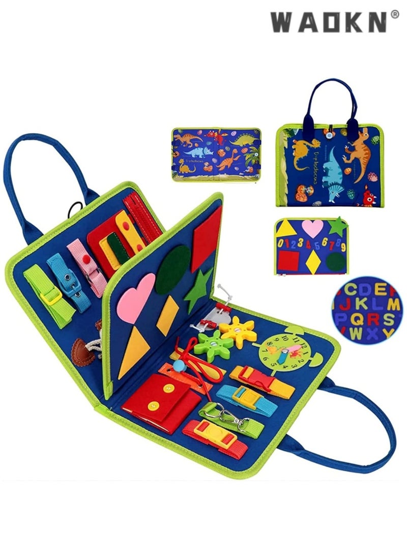 Montessori Early Learning Toys Boost Toddlers' Basic Skills, Travel Educational Toys Foster Dressing Independence, Sensory Toys for 3-4 Year Old Boys & Girls