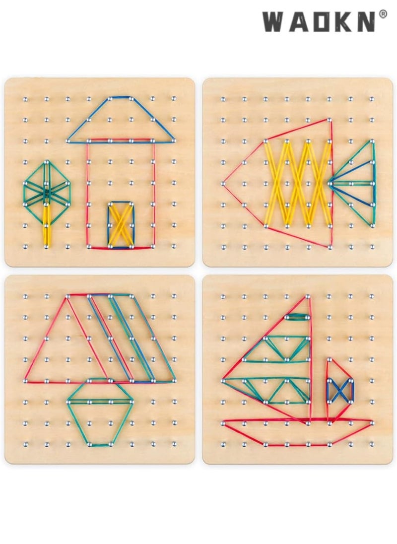 Montessori nail board teaching aids geometric figures creative nail board shape cognitive kindergarten early education educational intelligence development toys