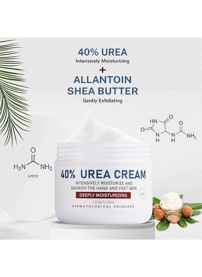 40 Percent Urea Cream 150g, Intensively Moisturize And Nourish The Hand And Feet Skin, Urea Foot and Hand Cream for Dry Cracked