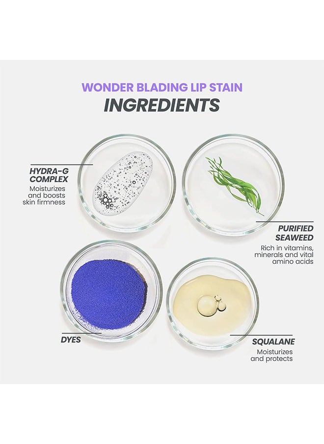 Wonder Blading Lip Stain Masque, Lip Stain Peel Off Masque, Long Lasting, Waterproof and Transfer Proof Pink Lip Tint, Matte Finish Peel Off Lip Stain 4ml, Light Rose