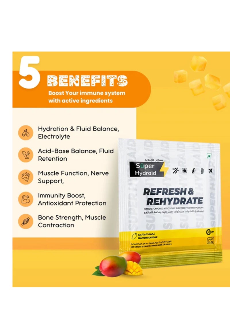 Super Hydraid Refresh & Hydrate Mango flavour 21gm x 10 Sachets