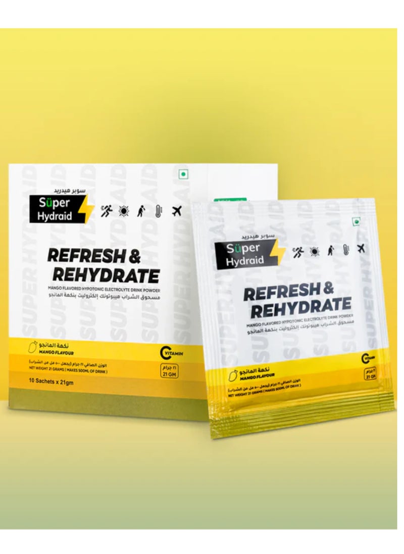 Super Hydraid Refresh & Hydrate Mango flavour 21gm x 10 Sachets