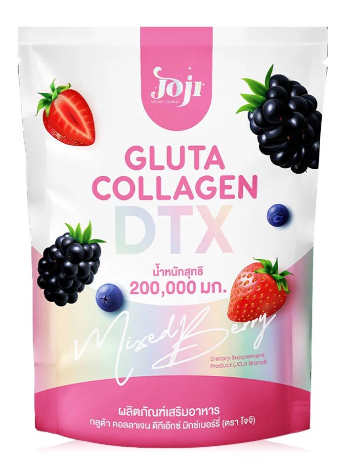 Joji Gluta Collagen DTX Mixed Berry – 200,000mg | Brightens Skin & Boosts Immunity | Glutathione & Collagen Drink Powder