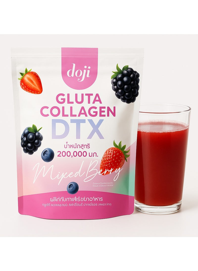 Joji Gluta Collagen DTX – 200,000mg Mixed Berry | Skin Whitening & Detox Supplement | Collagen Glutathione Powder for Radiant Skin