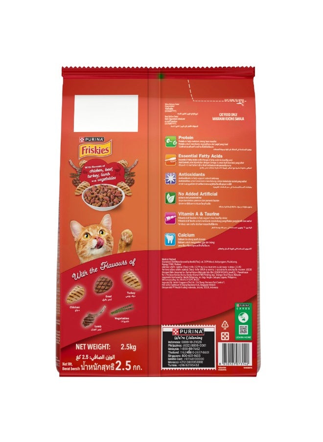 Adult Meaty Grill Dry Cat Food White 1 x 2.5kg