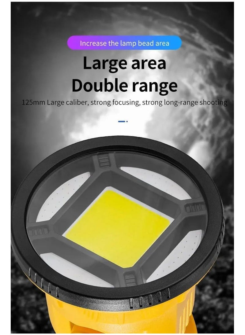 Torch Light Portable Flashlight Strong Long-Range Spotlight Hand Light USB Rechargeable Outdoor Waterproof Camp Lantern Searchlight