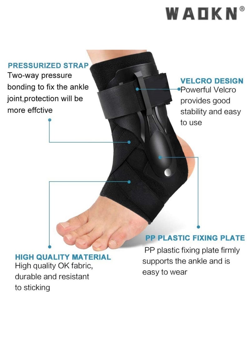 Ankle Brace, Ankle Support Brace for Ankle Sprains, Ankle Braces for Men Women, Ankle Support Sprained Ankle Brace for Basketball Soccer Volleyball - L