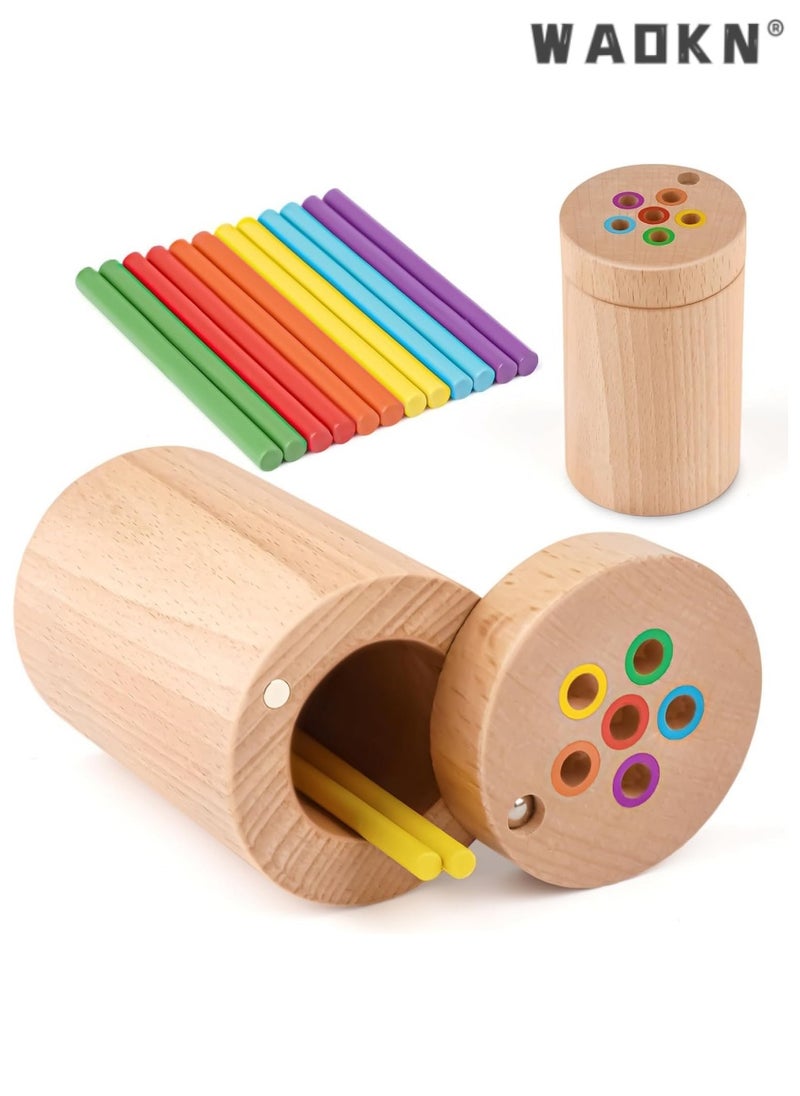 Wooden Learning Color Sorting Toys for Toddlers Age 1 2 3, Fine Motor Developmental Infants Sensory Matching Games, Busy Board 18 month old Baby Boys Girls Gifts