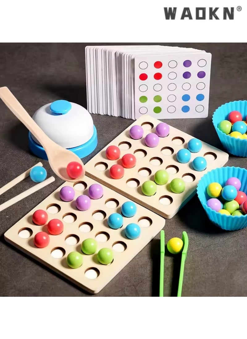 Children's test tube bead matching game, educational color cognitive exercise, hand-eye coordination ability, Montessori early education