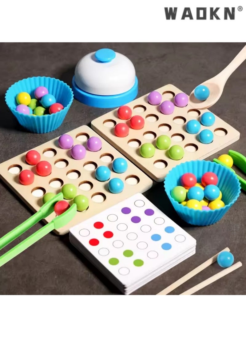 Children's test tube bead matching game, educational color cognitive exercise, hand-eye coordination ability, Montessori early education