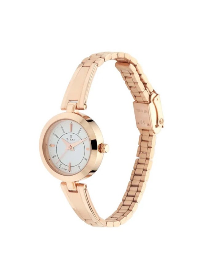 Silver Dial Metal Strap Watch