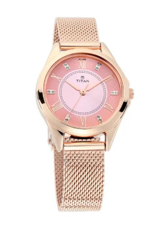Titan Sparkle Pink Dial Analog Watch for Women