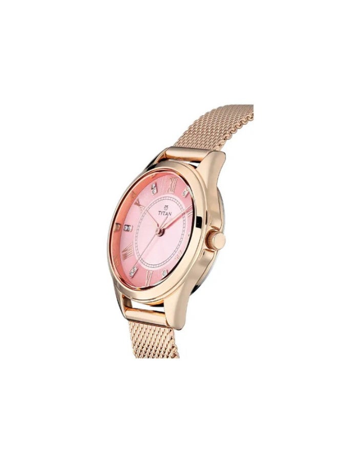 Titan Sparkle Pink Dial Analog Watch for Women