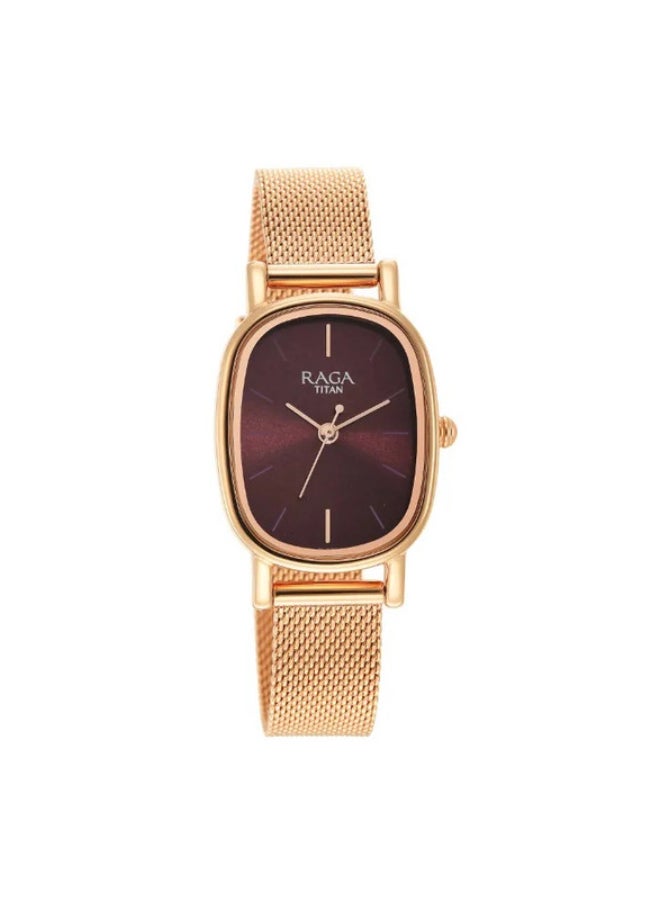 Raga Viva Brown Dial Stainless Steel Strap Watch