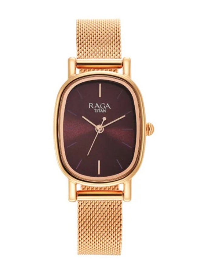 Raga Viva Brown Dial Stainless Steel Strap Watch
