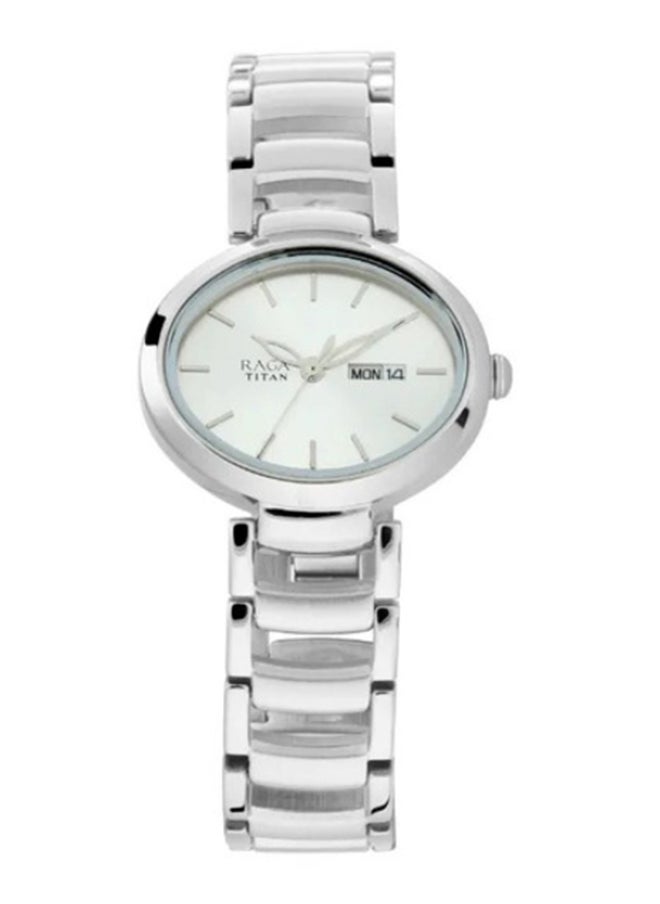 Raga Viva Silver Dial Metal Strap Watch