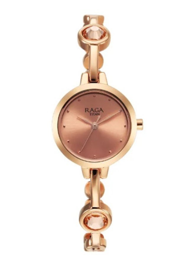 Titan Raga Viva Quartz Analog Rose Gold Dial Rose Gold Metal Strap Watch for Women