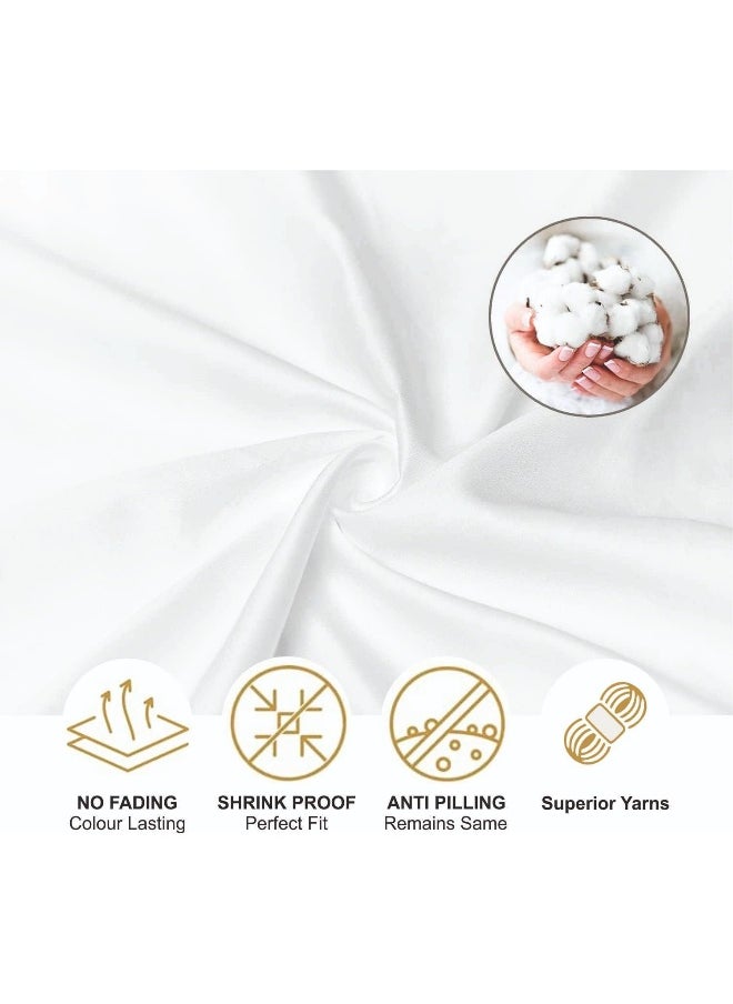 Dormica Soft&Rich Luxurious 1000 Thread Count Italian Finish 100% Egyptian Cotton 4-Piece Bed Sheet Set, Fits Mattress Up to 19 inches Deep Pocket, Solid Pattern King Off-white