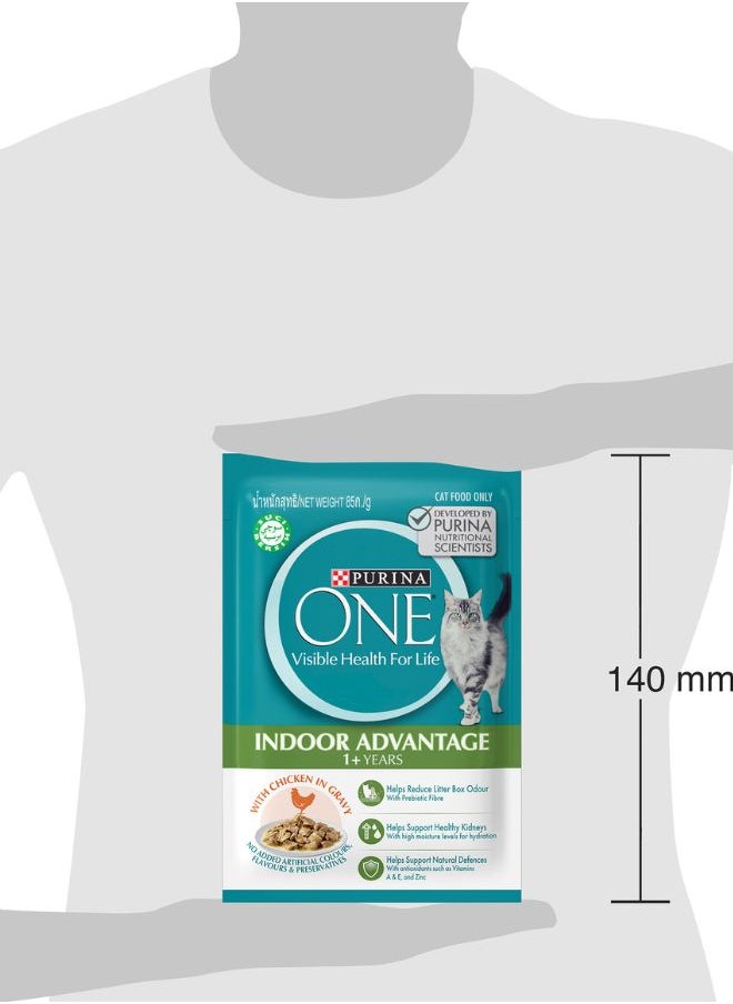 Indoor Advantage with Chicken Wet Cat Food 12 x 70g