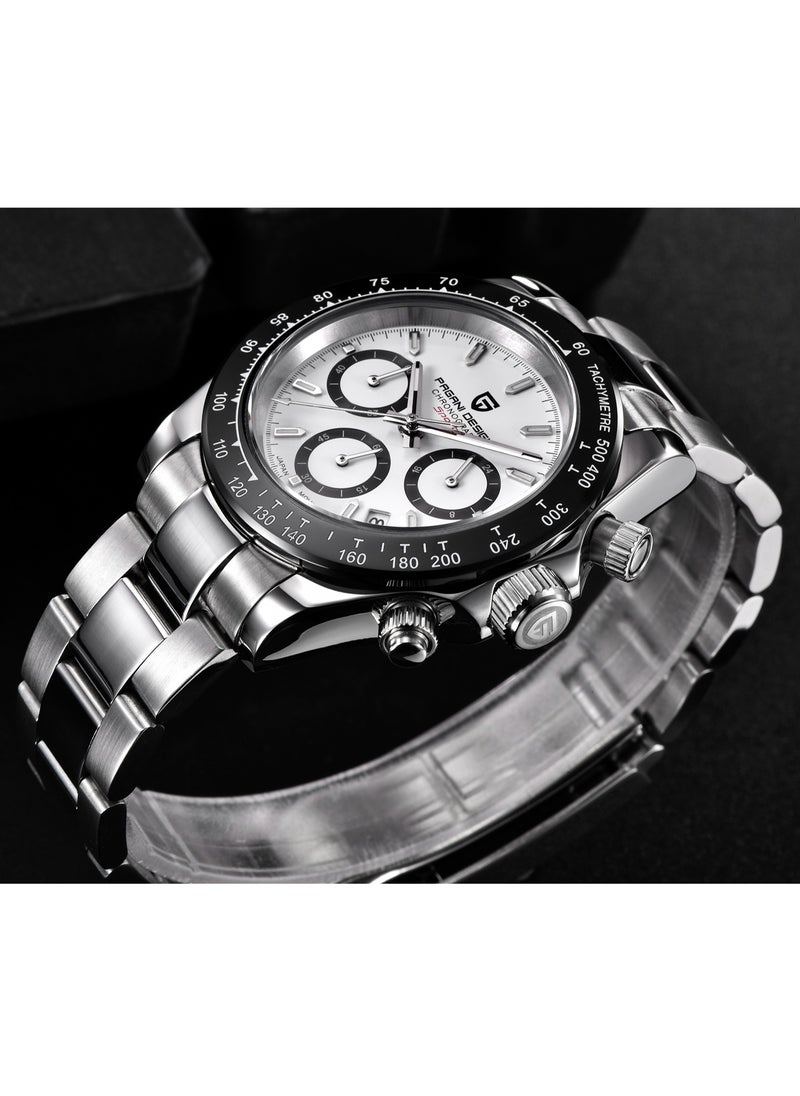 Men's Quartz Watches, Imported Movement, Waterproof, Stainless Steel Strap, Chronograph, All-Match Fashion, PD1644
