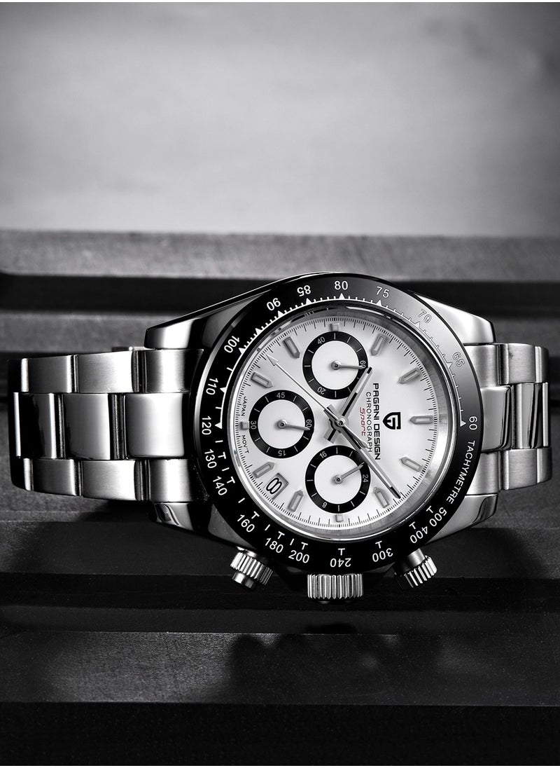 Men's Quartz Watches, Imported Movement, Waterproof, Stainless Steel Strap, Chronograph, All-Match Fashion, PD1644