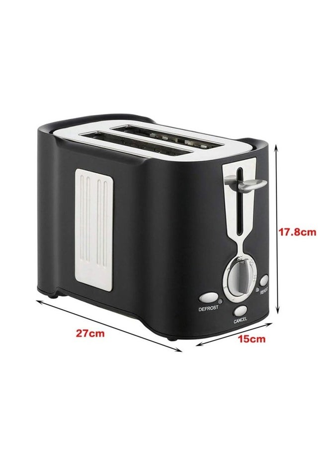 800W Toaster Multi-Function Toaster Driver for Household Baking Two Slices Stainless Steel Retro Style Bread Toaster