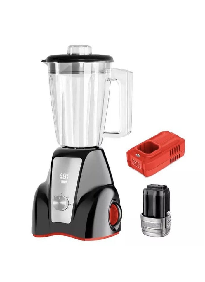 Cordless Stand Blender Juicer 1.5L – 300W Powerful Motor, 2000mAh Battery Rechargeable, 2 Speed Control, Stainless Steel 4 Blades, Portable Smoothie Mixer for Kitchen & Travel