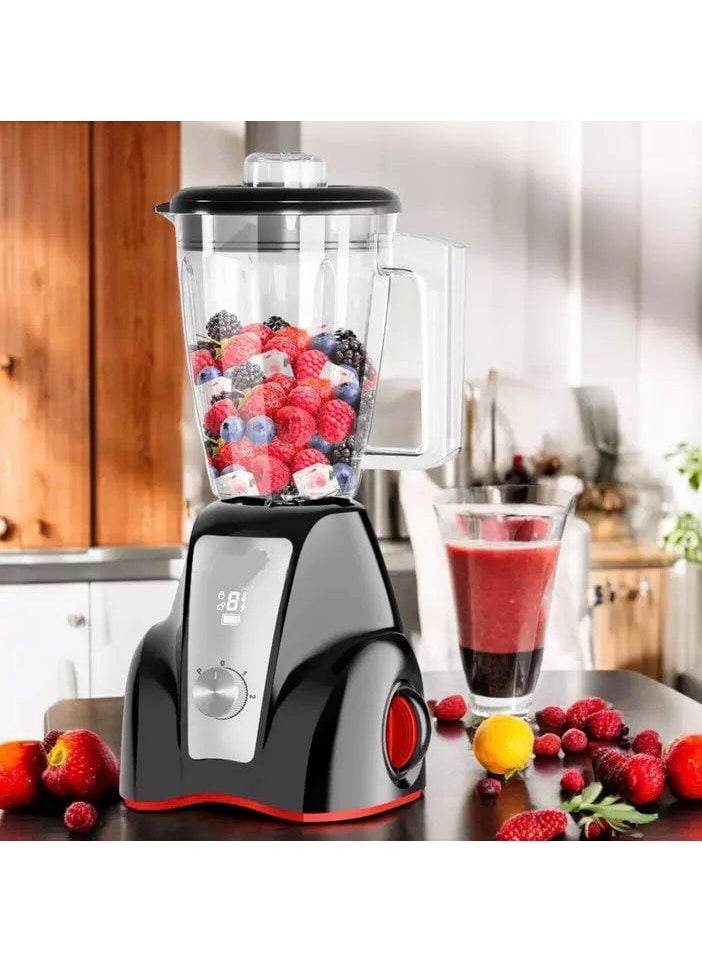 Cordless Stand Blender Juicer 1.5L – 300W Powerful Motor, 2000mAh Battery Rechargeable, 2 Speed Control, Stainless Steel 4 Blades, Portable Smoothie Mixer for Kitchen & Travel