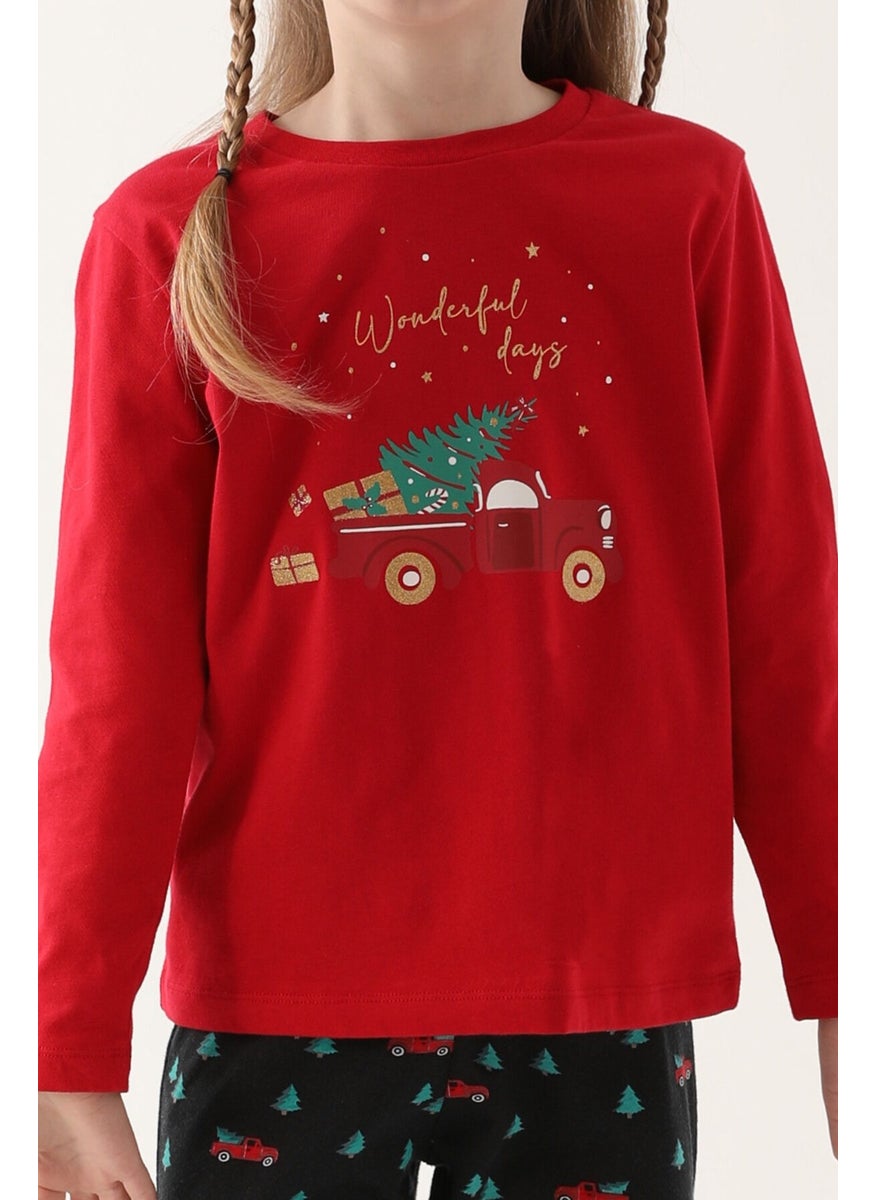 Wonderful Days Red Girl Long Sleeve Pajama Set