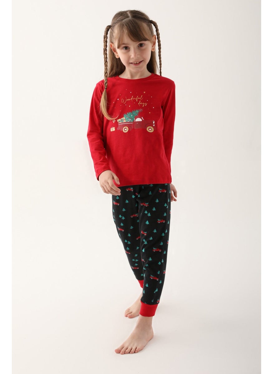 Wonderful Days Red Girl Long Sleeve Pajama Set